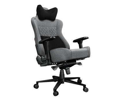 Fotel gamingowy Yumisu 2052 (Jasnoszaro-Czarny) Tkanina Y-2052-LB-M